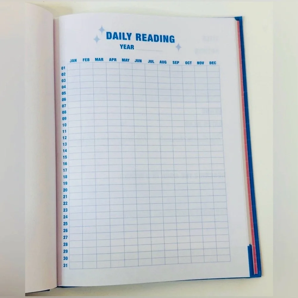 Books Are Magic Guided Hardcover Reading Journal Notebook Blue Cover New Unused